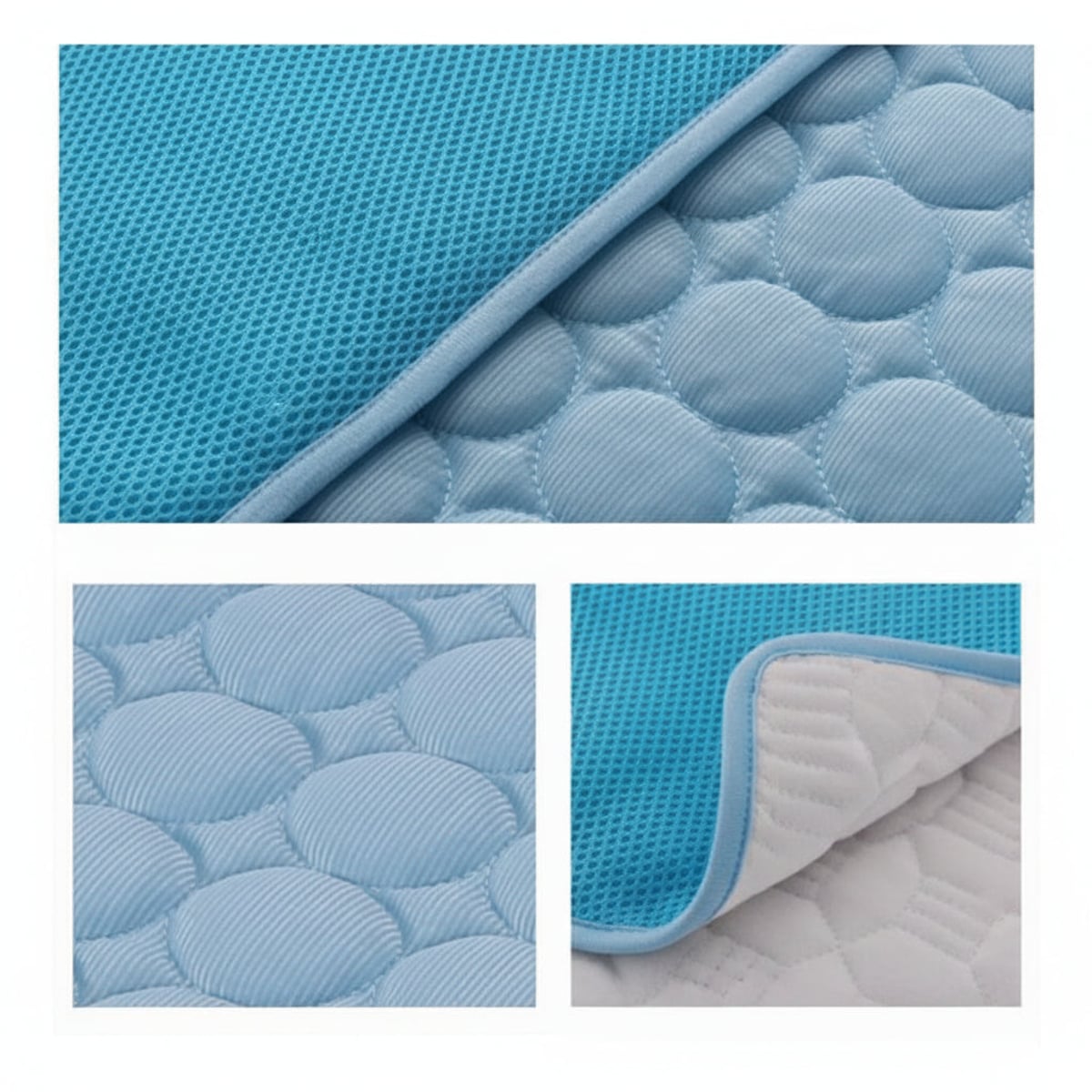 self-cooling pet mat in blue