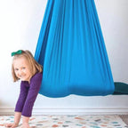 sensory swing for kids in light blue