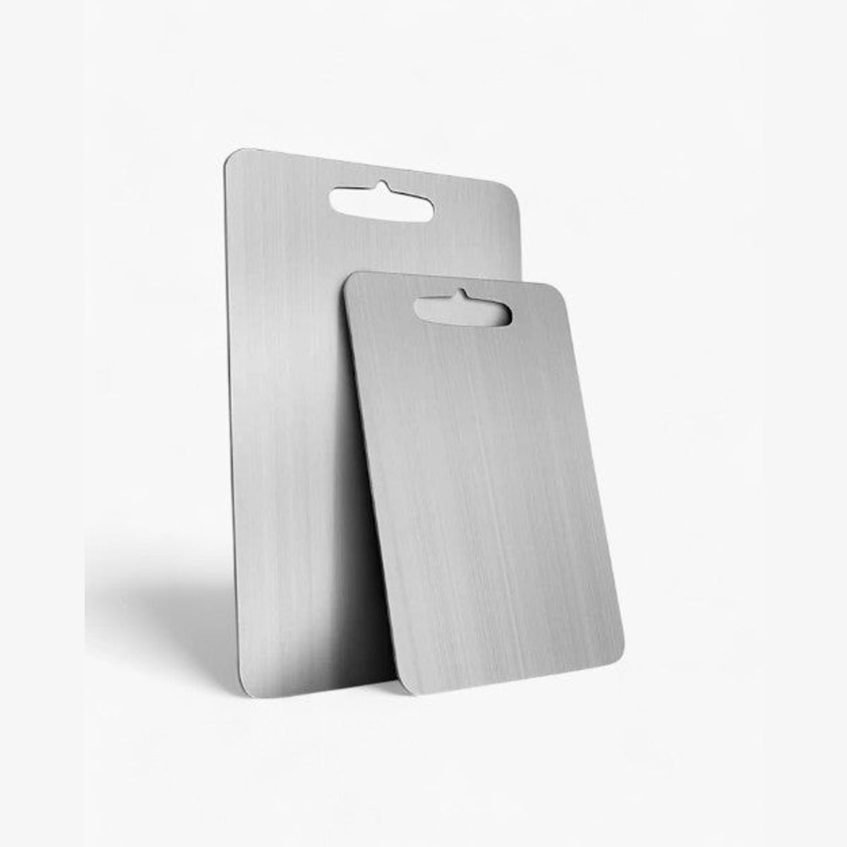set of 2 brushed chopping boards