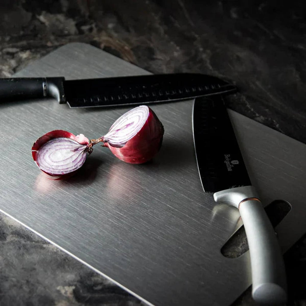 set of 2 brushed chopping boards