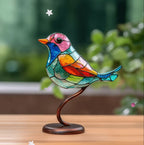 stained glass bird ornament
