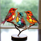 stained glass bird ornament