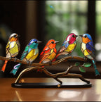 stained glass bird ornament