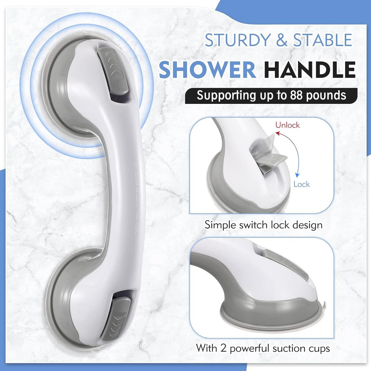 suction cup shower grab bar