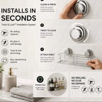 suction shower basket with twist-lock mounts