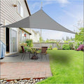 triangle garden sail shade with fixing kit in grey