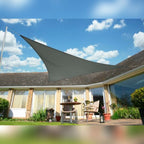 triangle garden sail shade with fixing kit in military green