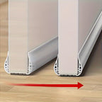 under-door draft excluder with brush strip in white