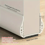 under-door draft excluder with brush strip in white