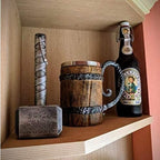 viking barrel beer mug