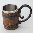 viking barrel beer mug