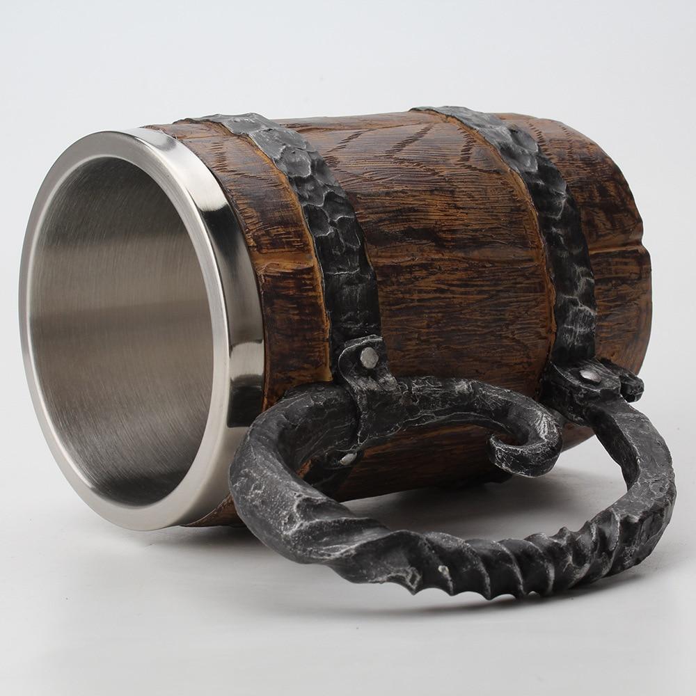 viking barrel beer mug