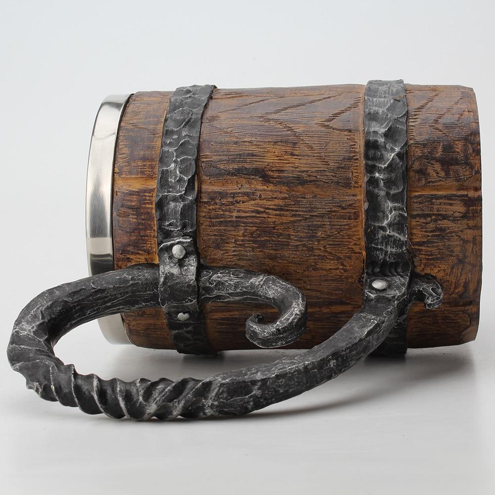 viking barrel beer mug