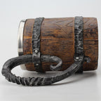 viking barrel beer mug