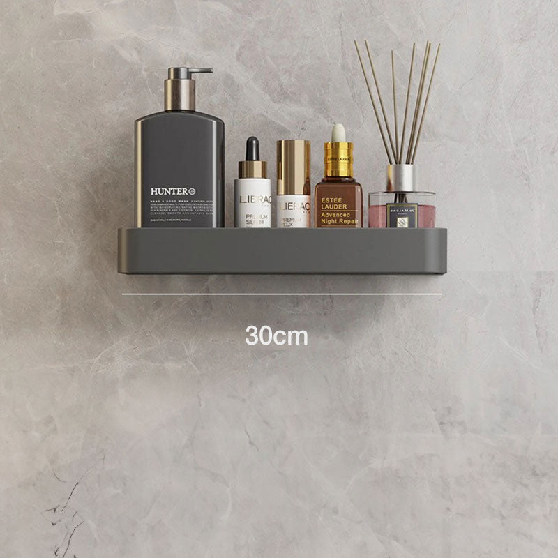 wall-mounted bathroom shelf with towel rail