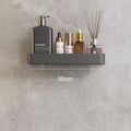 wall-mounted bathroom shelf with towel rail