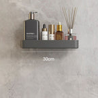 wall-mounted bathroom shelf with towel rail