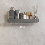 wall-mounted bathroom shelf with towel rail