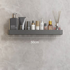 wall-mounted bathroom shelf with towel rail