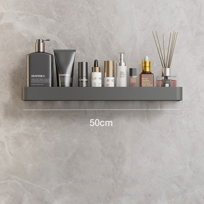 wall-mounted bathroom shelf with towel rail