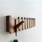 wall-mounted folding hook rack