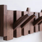 wall-mounted folding hook rack