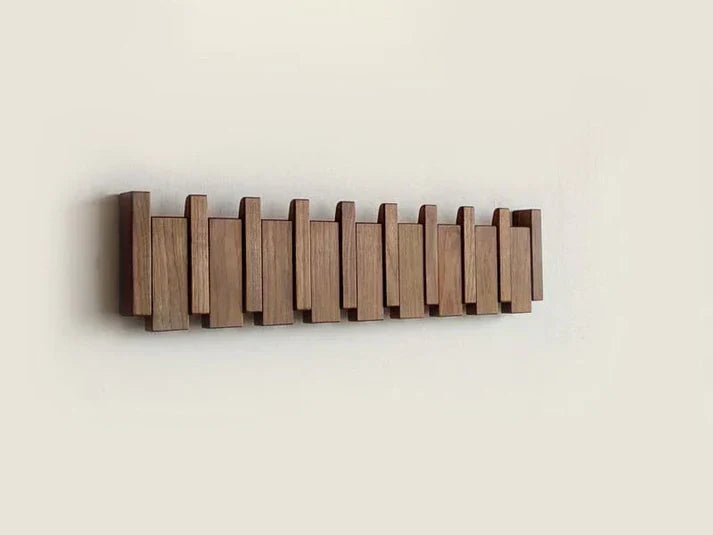 wall-mounted folding hook rack