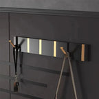 wall-mounted folding hook rail in gold