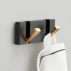 wall-mounted folding hook rail in gold