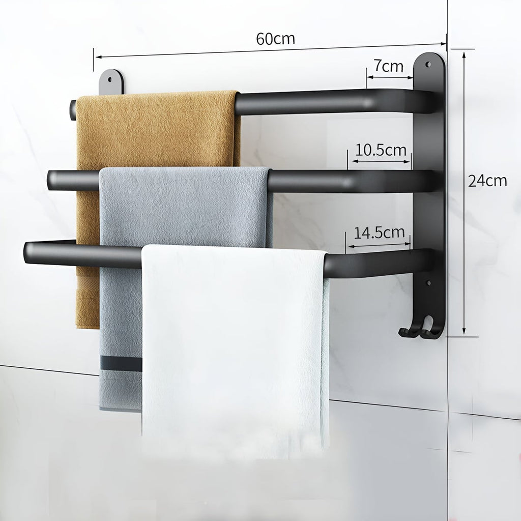 wall-mounted multi-bar towel rail