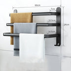 wall-mounted multi-bar towel rail