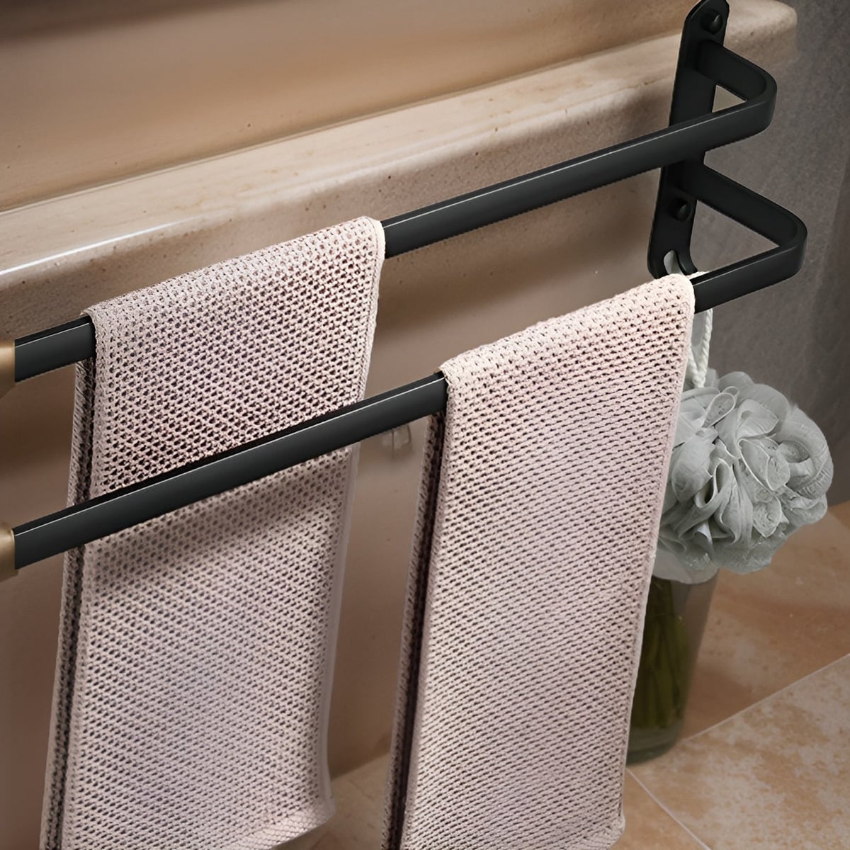 wall-mounted multi-bar towel rail