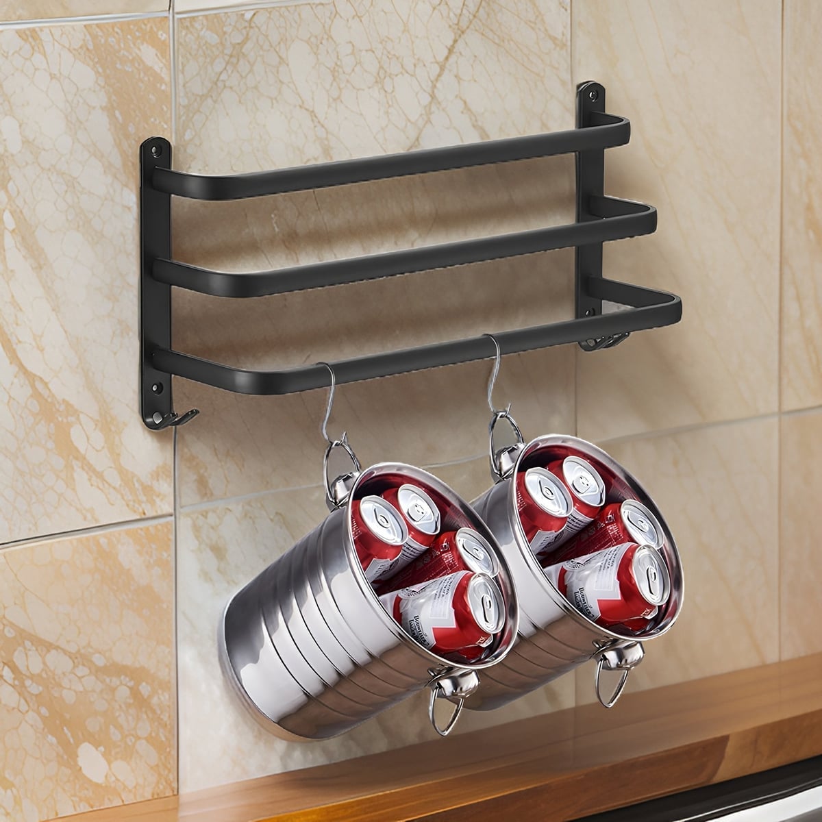 wall-mounted multi-bar towel rail