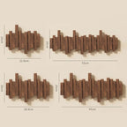 wall-mounted piano key coat hooks in beech wood