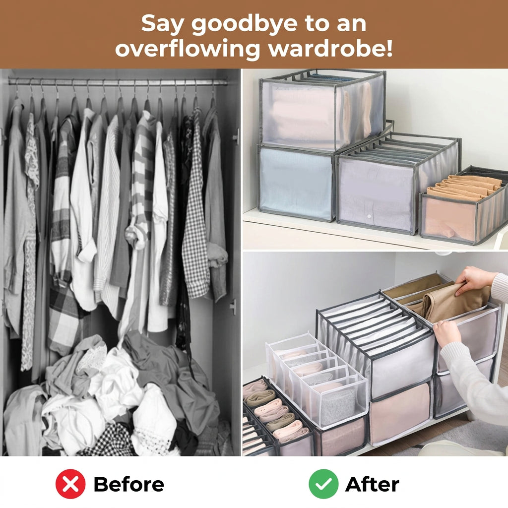 wardrobe drawer organisers set of 3