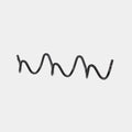 wave wall-mounted coat rack in black