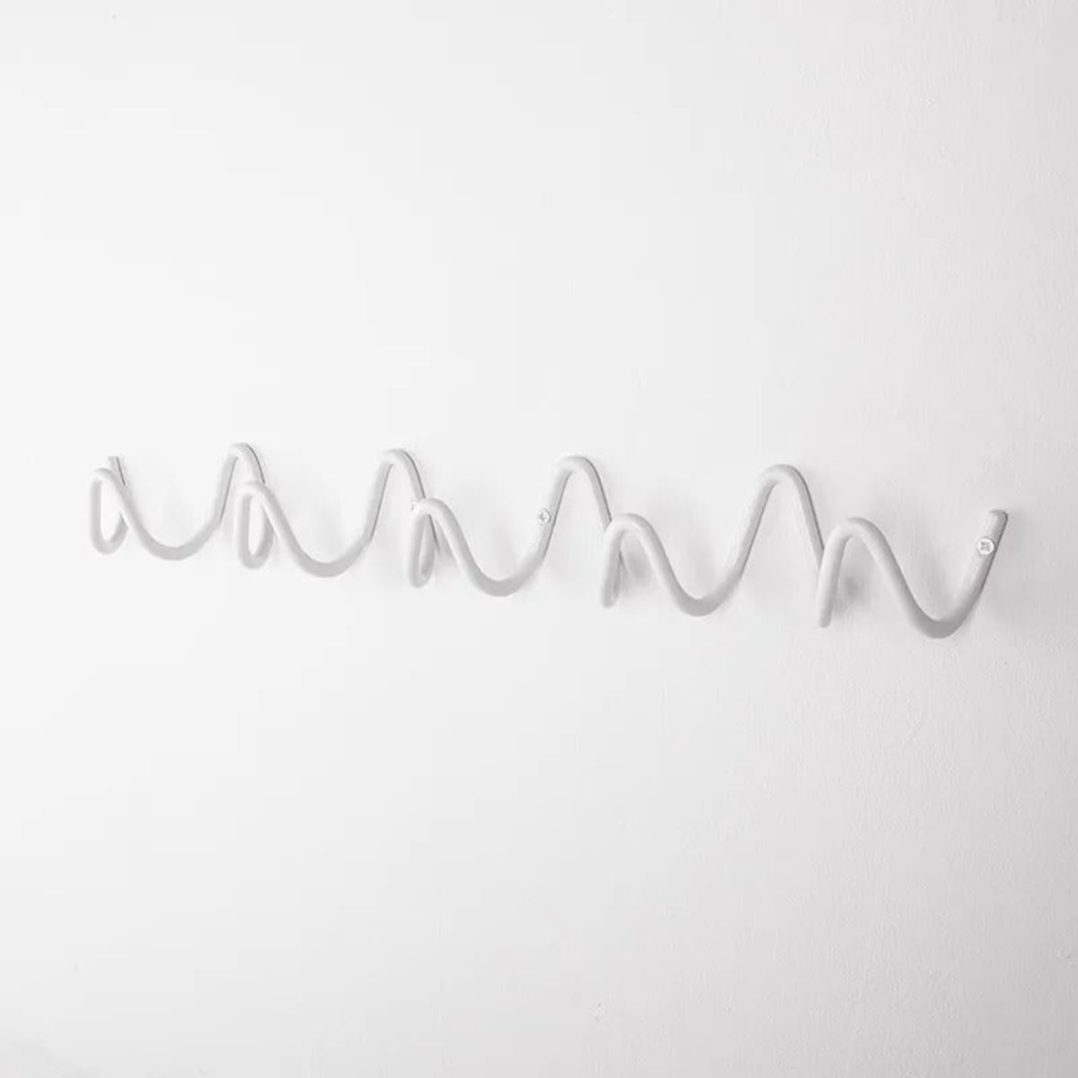 wave wall-mounted coat rack in white