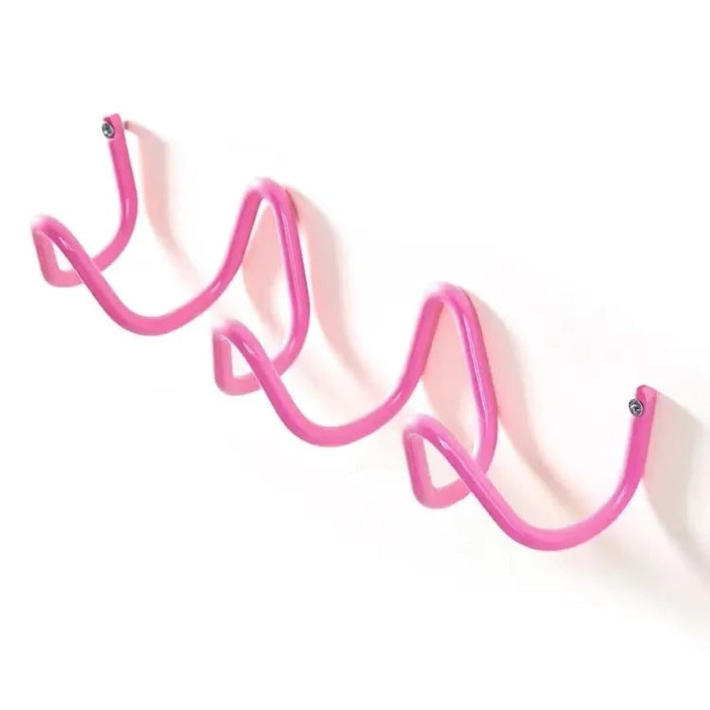 wave wall-mounted coat rack in pink