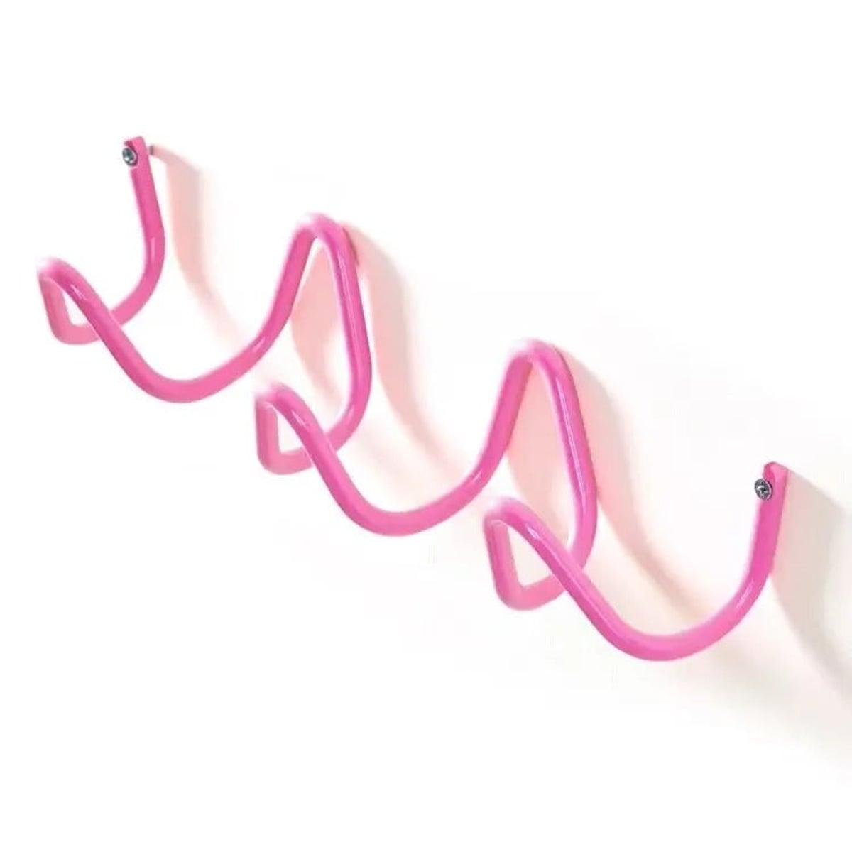 wave wall-mounted coat rack in pink