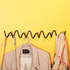 wave wall-mounted coat rack in black