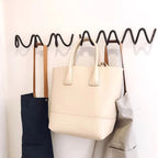 wave wall-mounted coat rack in black