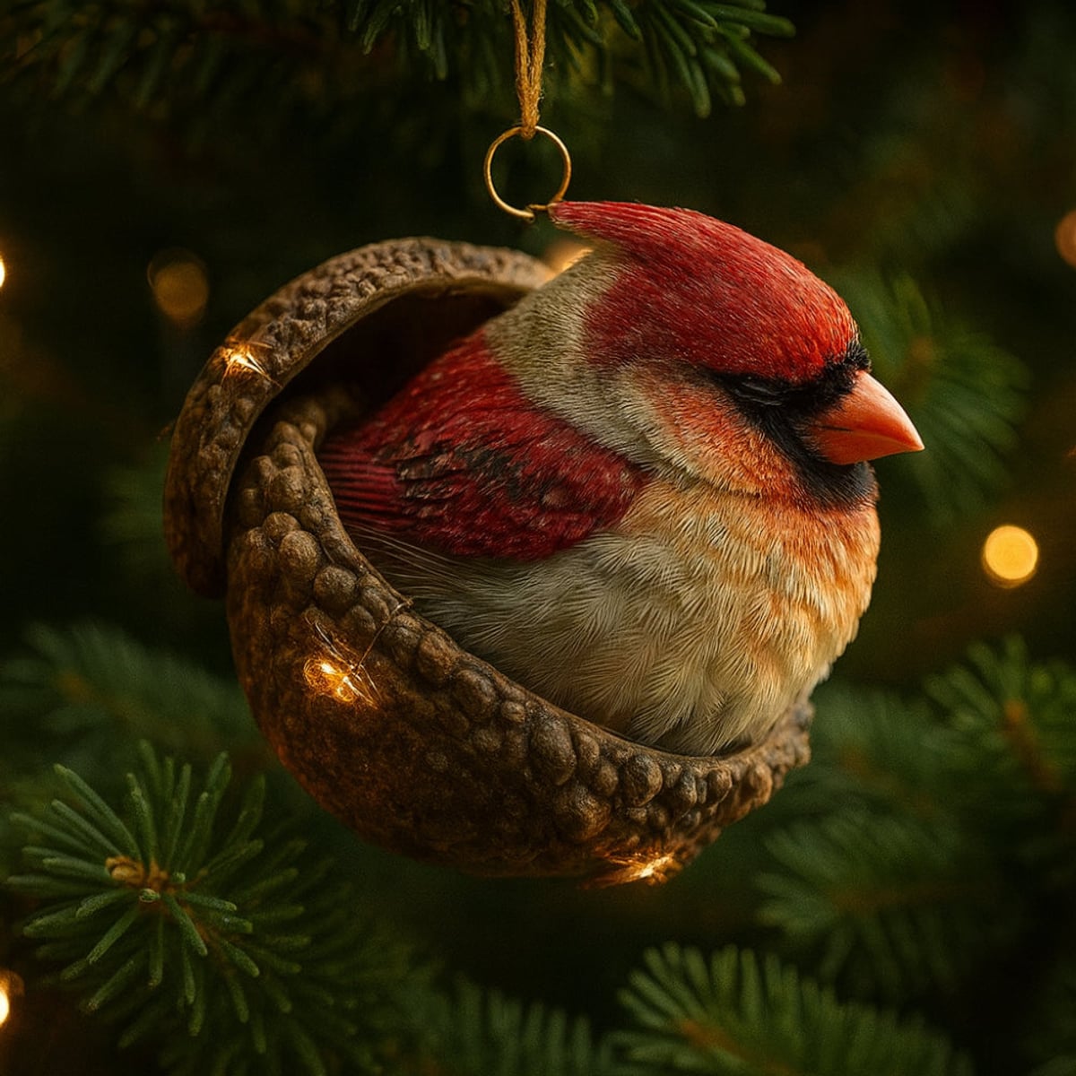 woodland animal acorn christmas tree ornaments