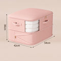 zipped compression storage bag in blush pink