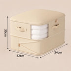zipped compression storage bag in ivory cream